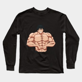 How Many Kilograms are the Dumbbells You Lift? - Machio Pose V.3 Anime Gift Long Sleeve T-Shirt